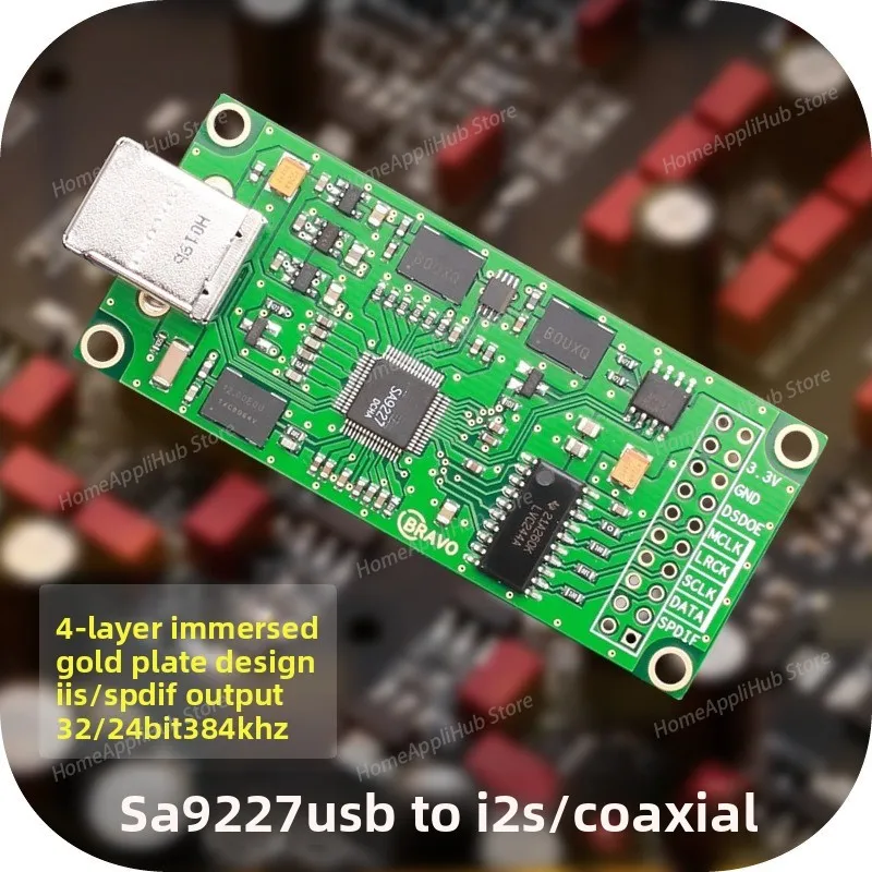SA9227 USB To I2S Digital Interface, Compatible with Italian Amanero XMOS DAC Coaxial Sound Card
SA9227 USB To I2S Digital Interface, Compatible with Italian Amanero XMOS DAC Coaxial Sound Card