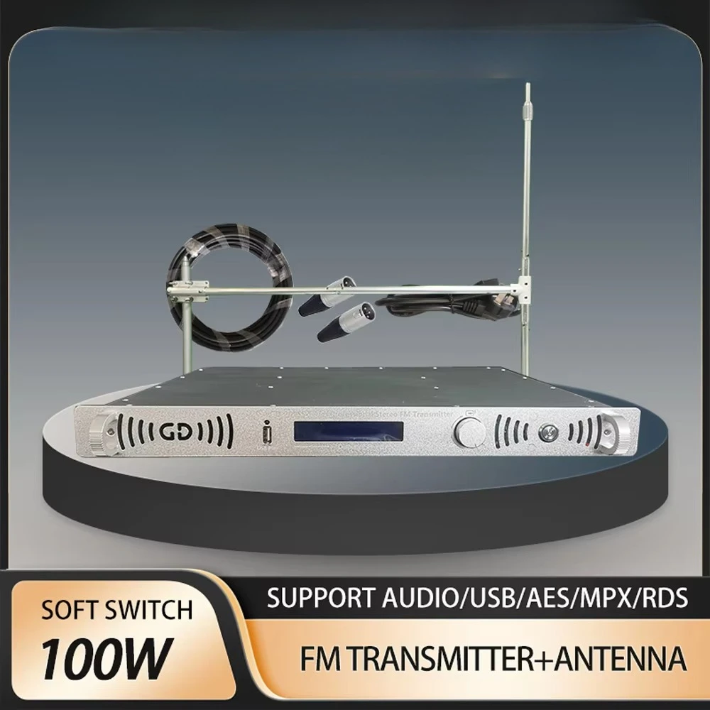 Gold seller GD-FM-100W-ALL Professional Stereo 100w Fm Transmitter+Dipole Antenna100W Long Range for Radio Station 87.5-108MHz M
Gold seller GD-FM-100W-ALL Professional Stereo 100w Fm Transmitter+Dipole Antenna100W Long Range for Radio Station 87.5-108MHz M