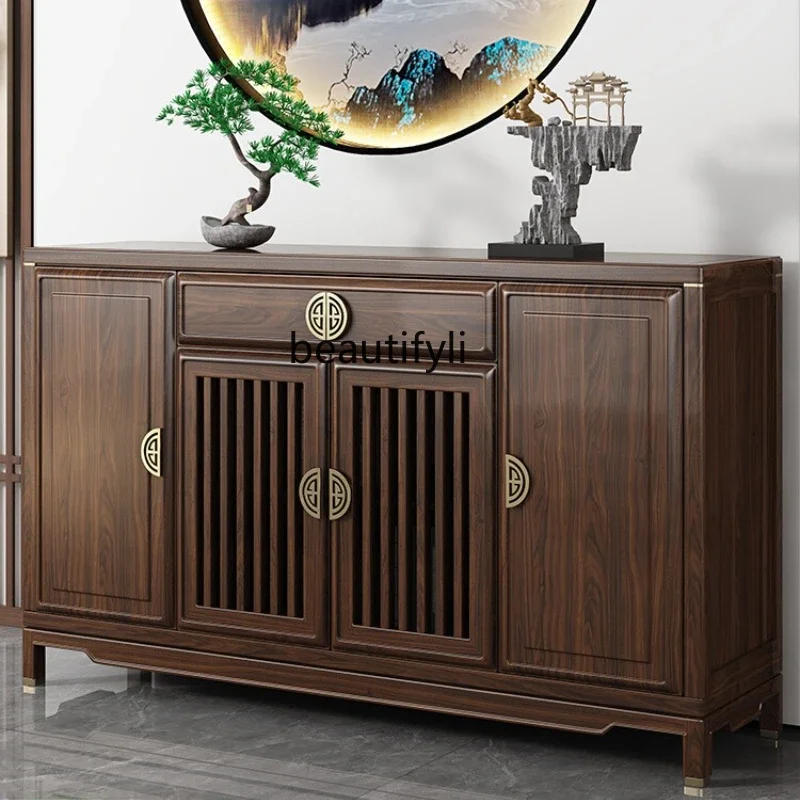 D80 New Chinese-style side cabinet, ebony wood against the wall, narrow storage cabinet, zen solid wood entrance cabinet
D80 New Chinese-style side cabinet, ebony wood against the wall, narrow storage cabinet, zen solid wood entrance cabinet