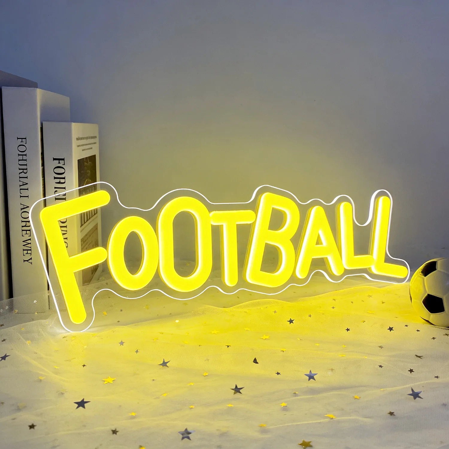 Неоновая вывеска FOOTBALL с регулируемой яркостью, светодиодная неоновая лампа для спортивного бара, мужской комнаты, игровой комнаты, комнаты для фанатов, подвала, бара, декор для стен в футбольной тематике
Неоновая вывеска FOOTBALL с регулируемой яркостью, светодиодная неоновая лампа для спортивного бара, мужской комнаты, игровой комнаты, комнаты для фанатов, подвала, бара, декор для стен в футбольной тематике