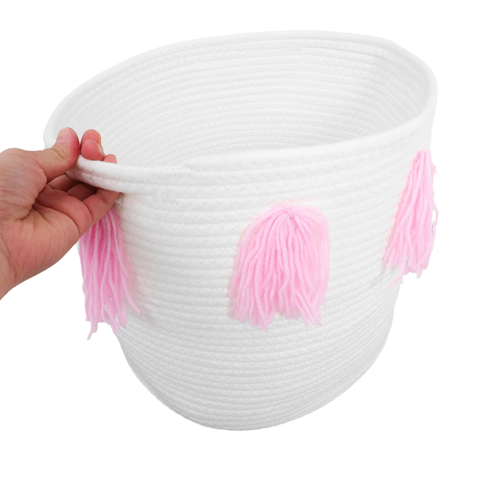 Rustic Tassel Rope Basket Pink Hairball Case Multipurpose Basket Baby Accessories ganizer Storage Container
Rustic Tassel Rope Basket Pink Hairball Case Multipurpose Basket Baby Accessories ganizer Storage Container