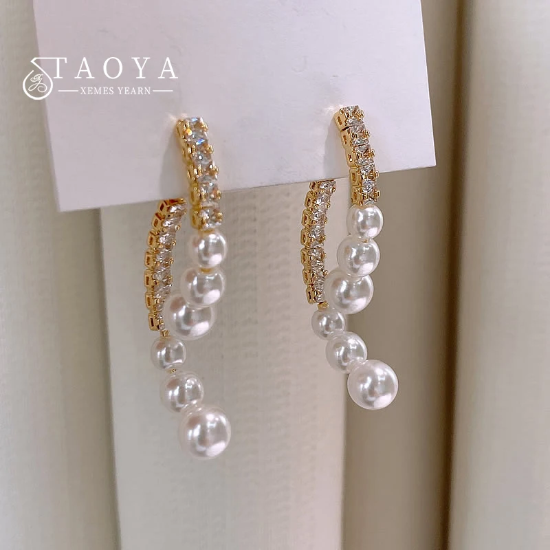 French Luxury Design Zircon Pearl Pendant Earrings 2024 Hot selling Jewelry For Girls Party Fashion Ears Accessories For Womens
French Luxury Design Zircon Pearl Pendant Earrings 2024 Hot selling Jewelry For Girls Party Fashion Ears Accessories For Womens