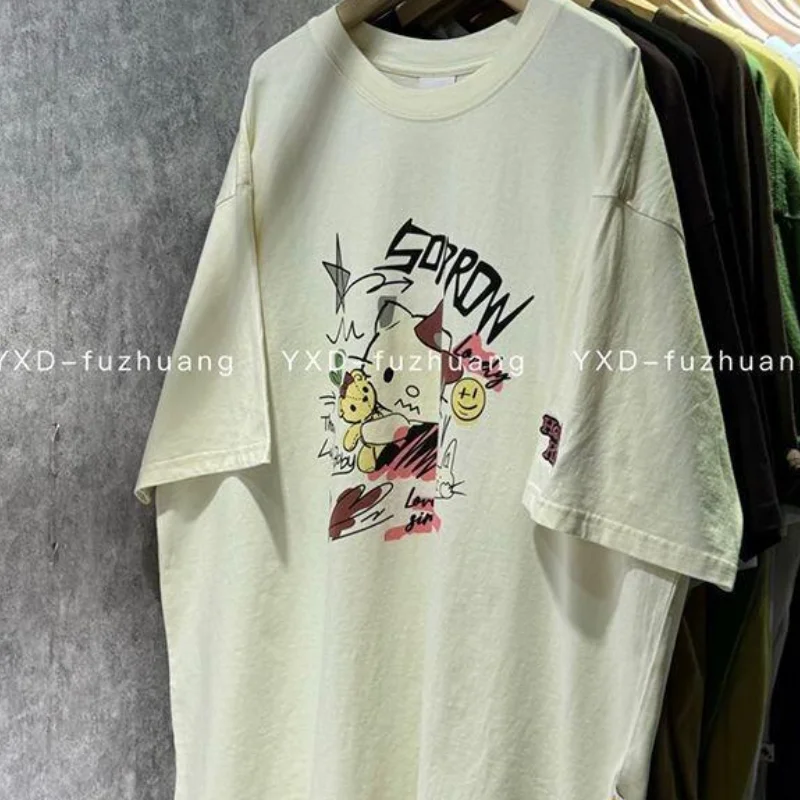 Новая футболка Sanrio Hello Kitty для девочек с коротким рукавом, повседневная одежда с мультяшным принтом, модный уличный стиль, распродажа остатков.
Новая футболка Sanrio Hello Kitty для девочек с коротким рукавом, повседневная одежда с мультяшным принтом, модный уличный стиль, распродажа остатков.