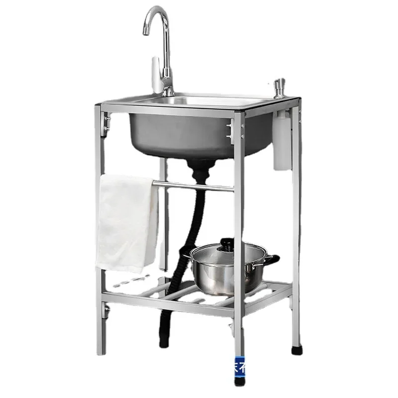 Balcony Wash Sink Kitchen Thickened Simple Stainless Steel Vegetable Washing Basin Sink With Bracket Single Sink Double Slot
Balcony Wash Sink Kitchen Thickened Simple Stainless Steel Vegetable Washing Basin Sink With Bracket Single Sink Double Slot