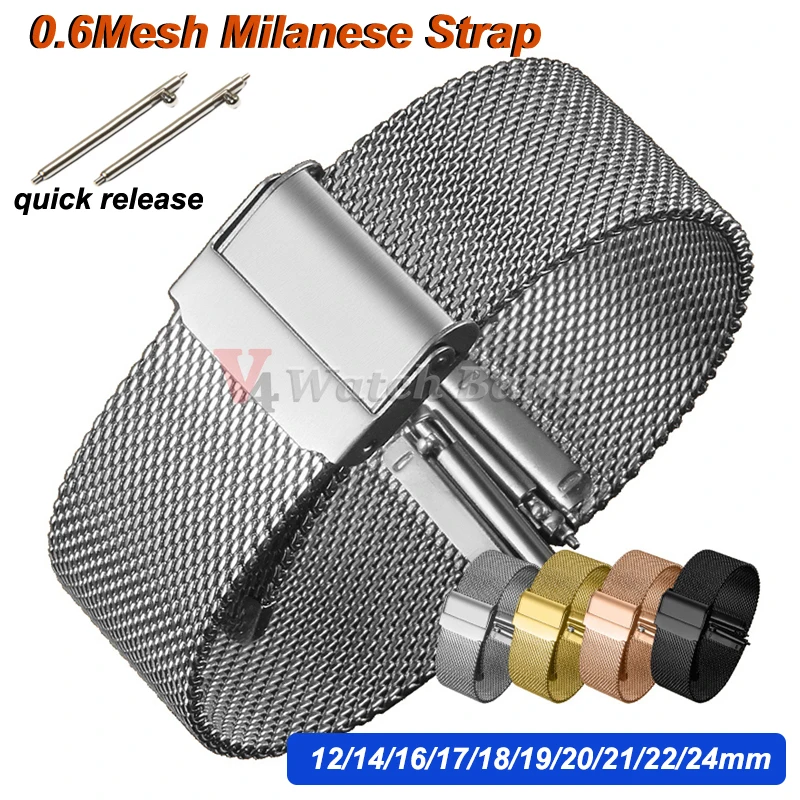 Universal 0.6 Mesh Milanese Watch Band 18mm 20mm 22mm 24mm Stainless Steel Strap 12/14/16mm Bands 17/19/21mm Business Bracelet
Universal 0.6 Mesh Milanese Watch Band 18mm 20mm 22mm 24mm Stainless Steel Strap 12/14/16mm Bands 17/19/21mm Business Bracelet