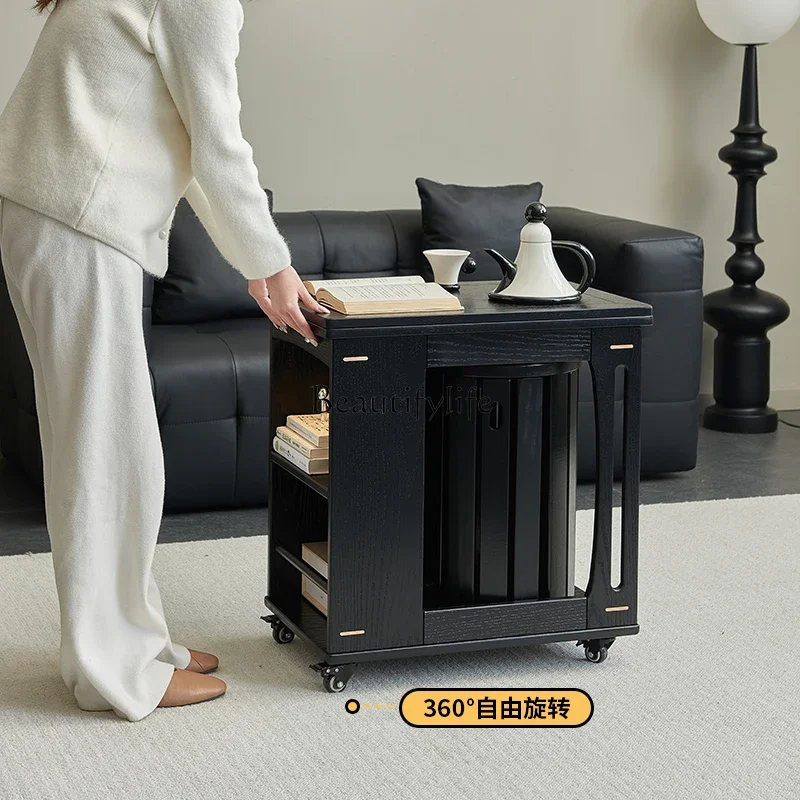 yj9 Solid Wood Side Table Folding Small Coffee Table Sofa Side Cabinet Mobile Small Cart 
yj9 Solid Wood Side Table Folding Small Coffee Table Sofa Side Cabinet Mobile Small Cart