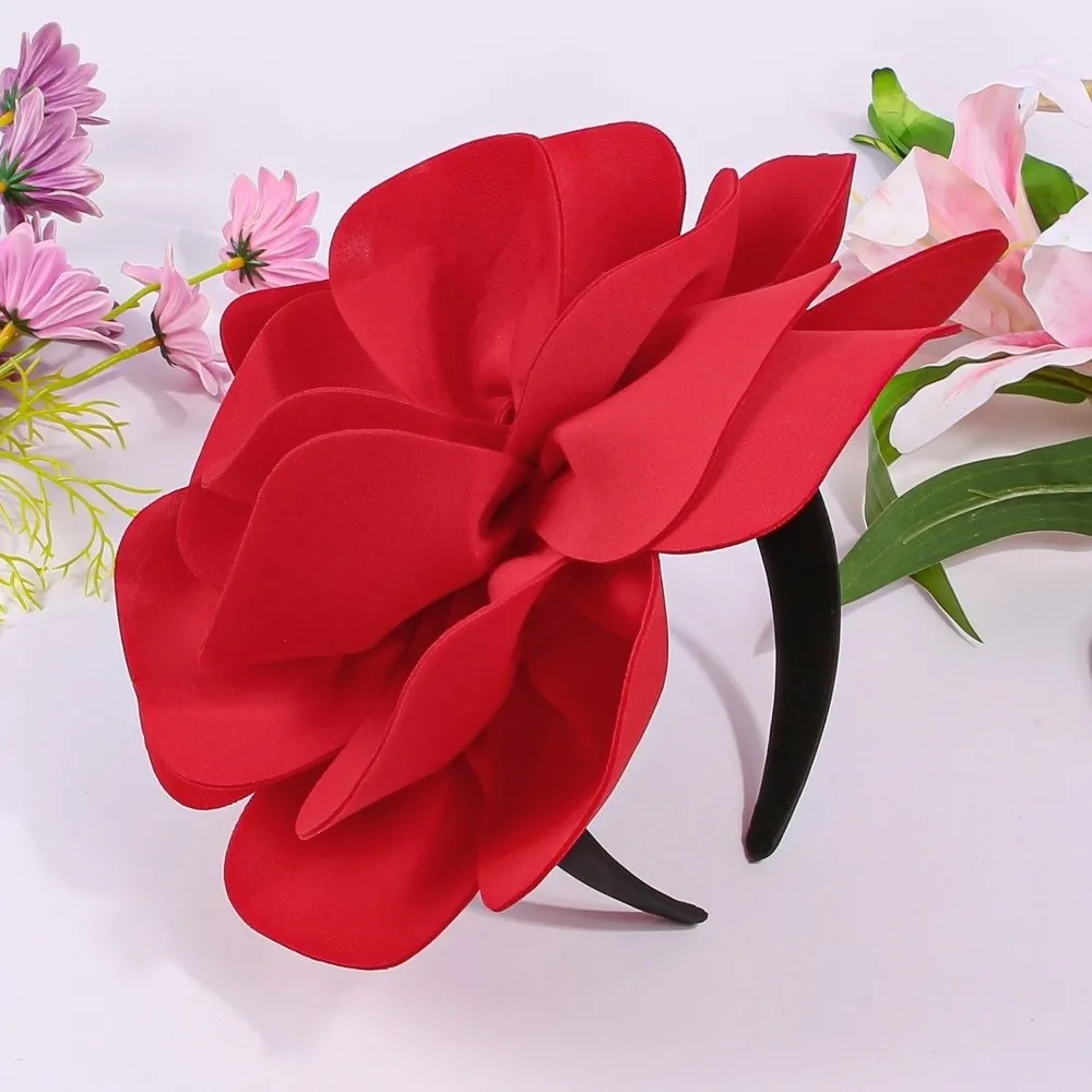 Fashion Solid Color Hairbands Elegant Headwear Headband Large Flower Hair Hoop Women
Fashion Solid Color Hairbands Elegant Headwear Headband Large Flower Hair Hoop Women
