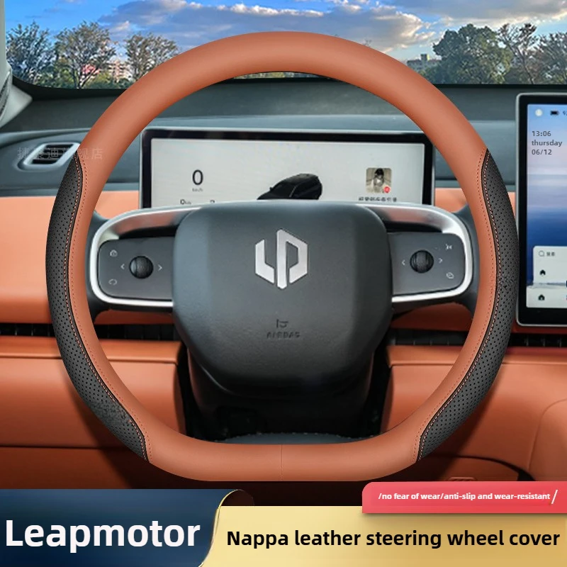 Leather Car Steering Wheel Cover for Leapmotor C10 T03 C11 C16 B10 Interior Accessories 2022 2023 2024 2025 2026
Leather Car Steering Wheel Cover for Leapmotor C10 T03 C11 C16 B10 Interior Accessories 2022 2023 2024 2025 2026