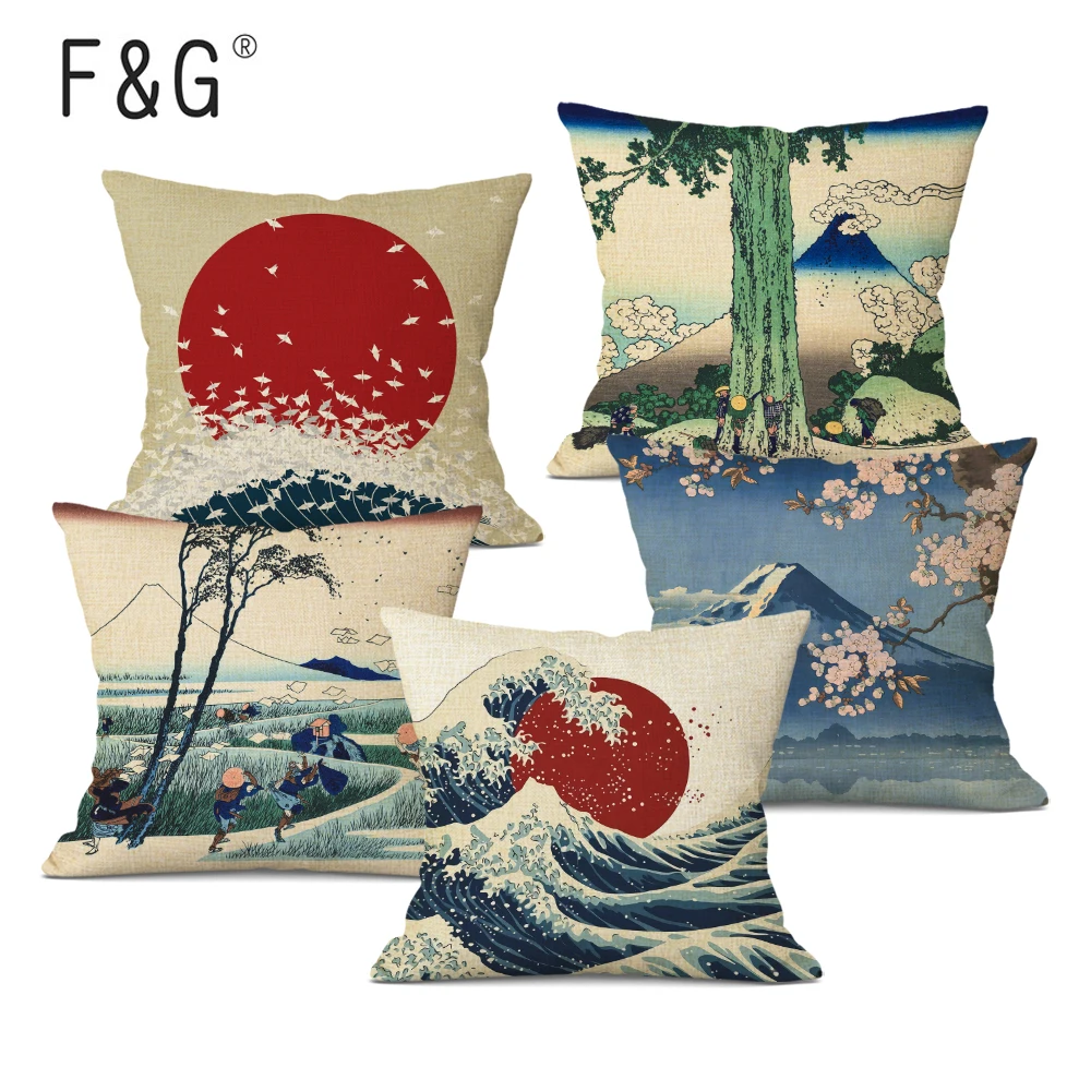 Village Style Ukiyo Series Decorative Pillow Case 45x45Cm Square Linen Cushion Cover for Home Sofa Decor
Village Style Ukiyo Series Decorative Pillow Case 45x45Cm Square Linen Cushion Cover for Home Sofa Decor