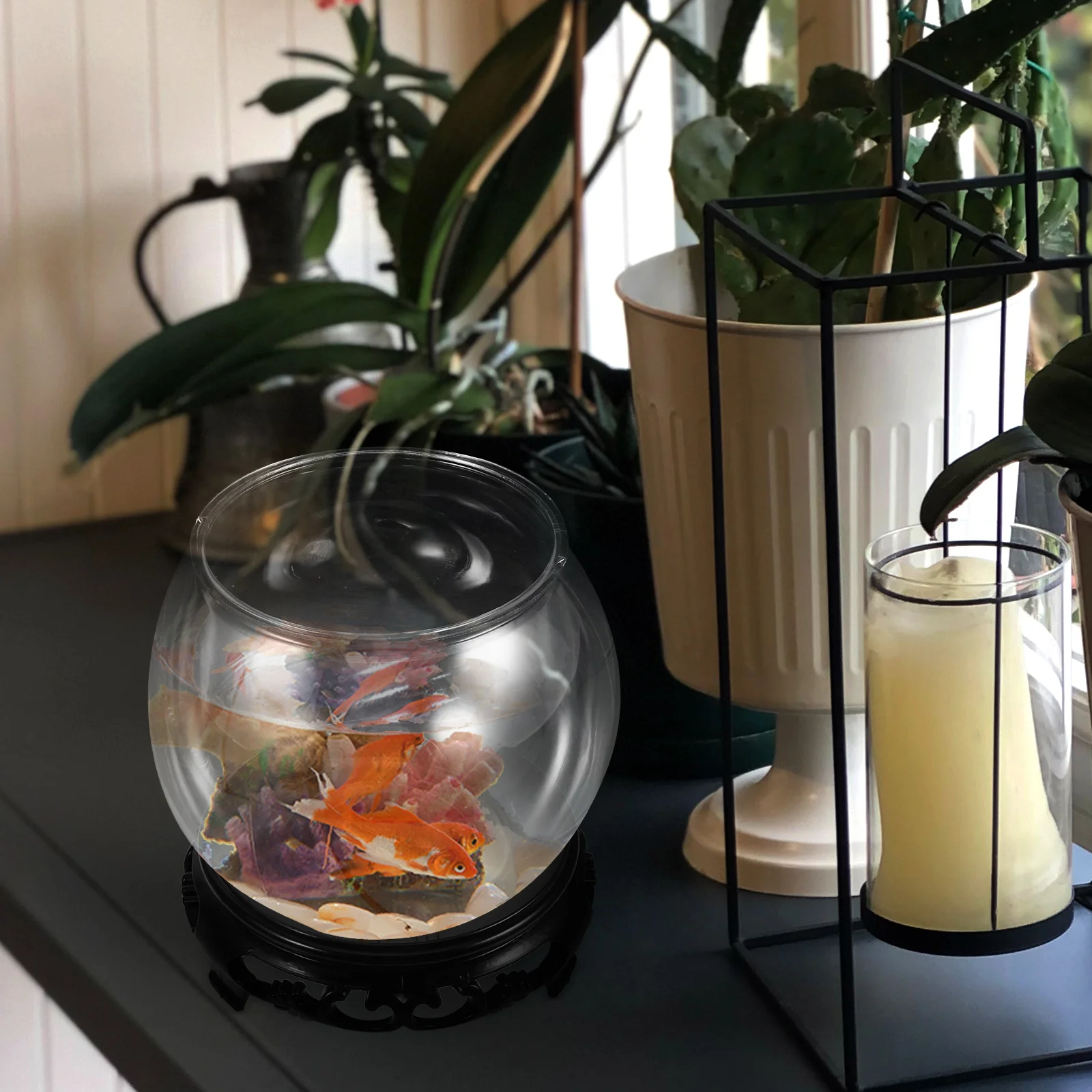 1 set Anti-shatter Fish Tank Transparent Globe Bowl Desk Decor 110C Clear Design Betta Container Plastic Home Vase Landscape
1 set Anti-shatter Fish Tank Transparent Globe Bowl Desk Decor 110C Clear Design Betta Container Plastic Home Vase Landscape