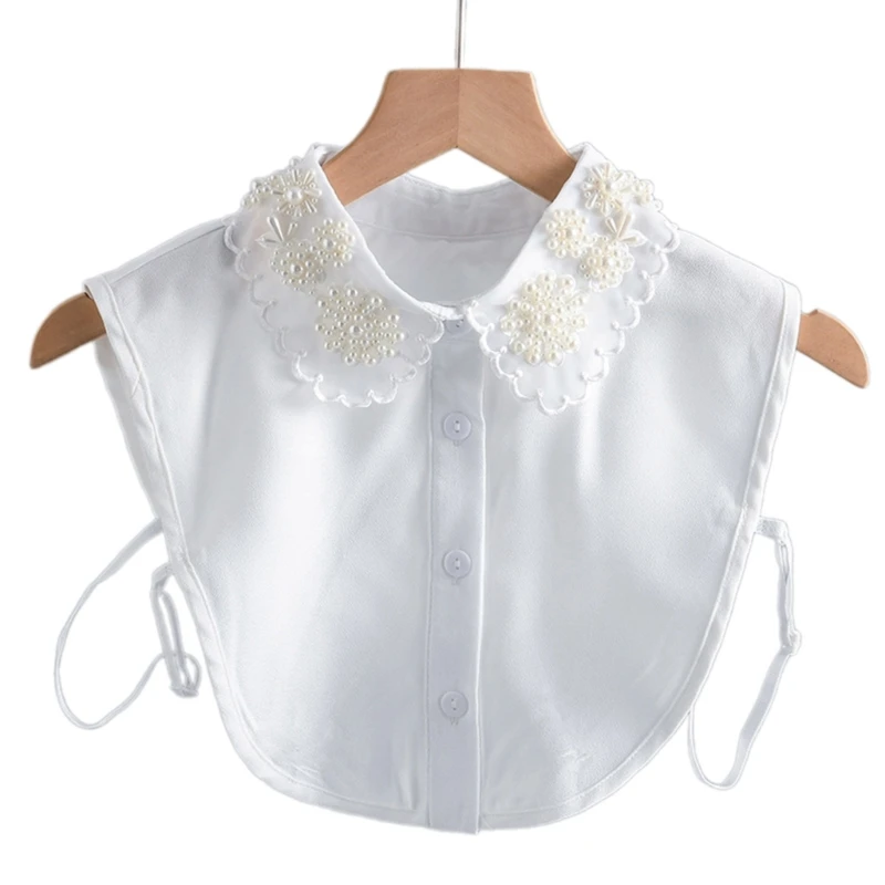 Pearls Studded Women's Half Top Collar Lady Elegant Shirt Sweater Decorative Lapel Jeweled Half Shirt Removable False Collar
Pearls Studded Women's Half Top Collar Lady Elegant Shirt Sweater Decorative Lapel Jeweled Half Shirt Removable False Collar