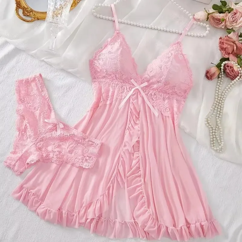 Sexy Lingerie Set Women Erotic Bra Nightdress Sexy Lace Sleepwear Solid Slim Soft Dresses V Neck Full Slip Sleepwear & Dresses
Sexy Lingerie Set Women Erotic Bra Nightdress Sexy Lace Sleepwear Solid Slim Soft Dresses V Neck Full Slip Sleepwear & Dresses