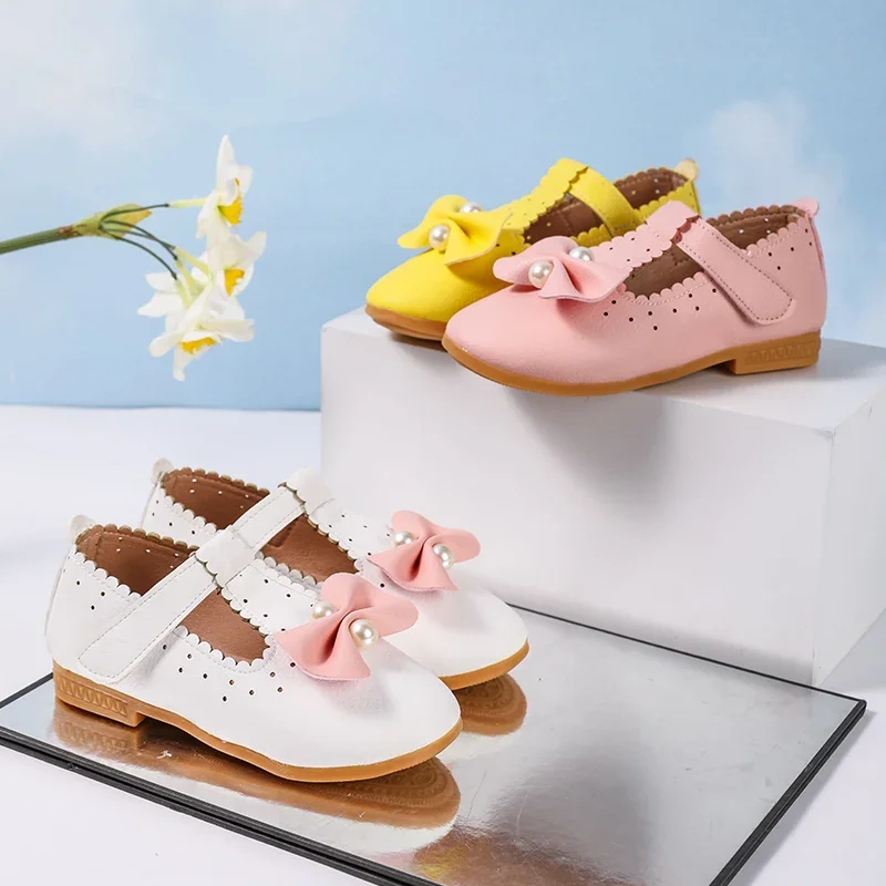 New Girls Ballet Shoes Spring Autumn Princess Kids Pearl T-strap Flats Fashion Wedding Party Children's Bowknot Leather Shoes
New Girls Ballet Shoes Spring Autumn Princess Kids Pearl T-strap Flats Fashion Wedding Party Children's Bowknot Leather Shoes