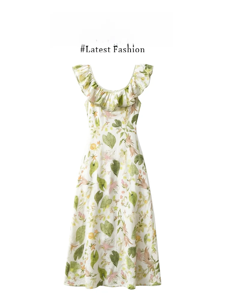 Parkyeon Floral Print Maxi Dress Women's Summer New Style Vacation Waist Cinching Slimming Tea Break Long Dress
Parkyeon Floral Print Maxi Dress Women's Summer New Style Vacation Waist Cinching Slimming Tea Break Long Dress