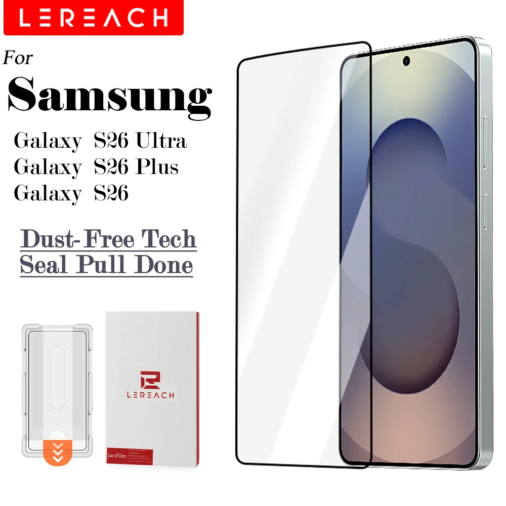 Lereach for Samsung Galaxy S26 Ultra S26+ S26 Plus Tempered Glass Screen Protector with Positioning Box
Lereach for Samsung Galaxy S26 Ultra S26+ S26 Plus Tempered Glass Screen Protector with Positioning Box