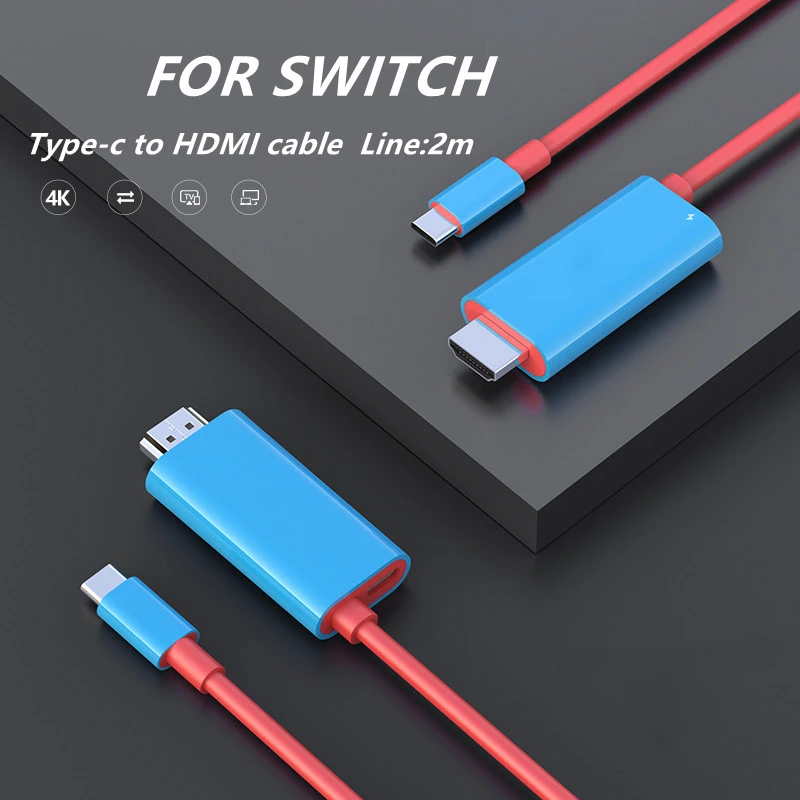 4K HDMI-compatible Cable for Switch/Oled PC TV HD Projection Fast Charging Line for Switch Phone Tablet
4K HDMI-compatible Cable for Switch/Oled PC TV HD Projection Fast Charging Line for Switch Phone Tablet
