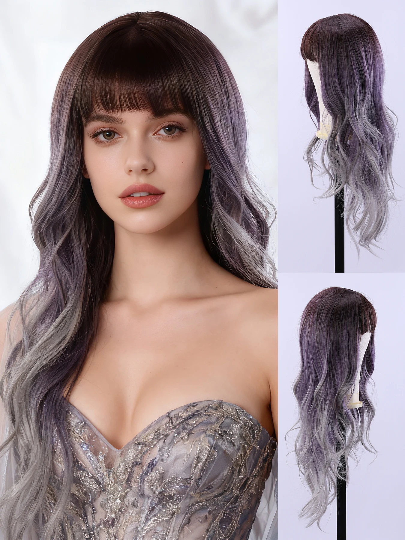 1 elegant and fashionable women's synthetic fiber wig, fashionable hairstyle, rose mesh hat design
1 elegant and fashionable women's synthetic fiber wig, fashionable hairstyle, rose mesh hat design