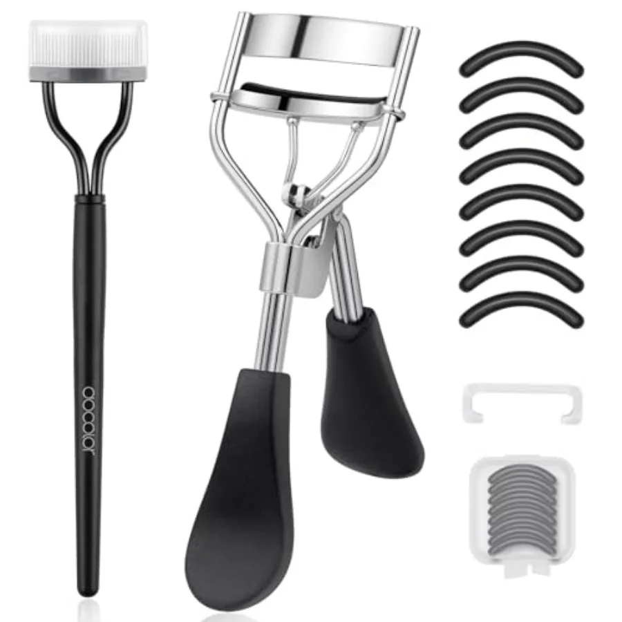 Eyelash Curler with Eyelash Comb, Lash Curler with 8 Pcs Silicone Refill Pads Suitable for All Eye Shapes Curl up to one Day Ea
Eyelash Curler with Eyelash Comb, Lash Curler with 8 Pcs Silicone Refill Pads Suitable for All Eye Shapes Curl up to one Day Ea