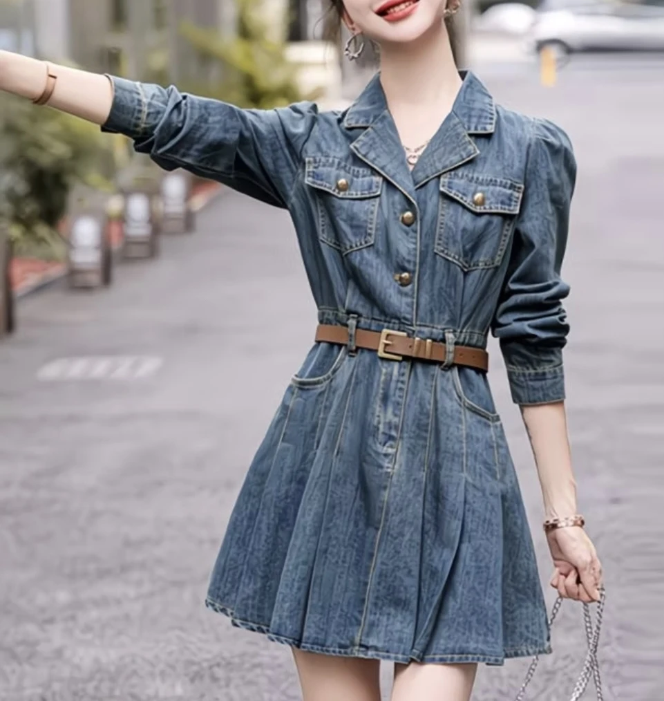 2026 Spring/Summer New Women's Cowboy Dress High Waist Slim Short Dress
2026 Spring/Summer New Women's Cowboy Dress High Waist Slim Short Dress