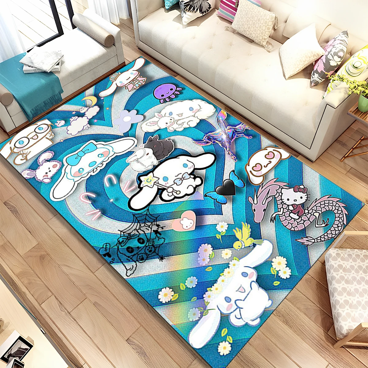 2025 New Kawaii Kuromi Cinnamoroll Cartoon Gift Carpet Rug for Bedroom Living Room Home Sofa Decoration,kid Play Decor Floor Mat
2025 New Kawaii Kuromi Cinnamoroll Cartoon Gift Carpet Rug for Bedroom Living Room Home Sofa Decoration,kid Play Decor Floor Mat