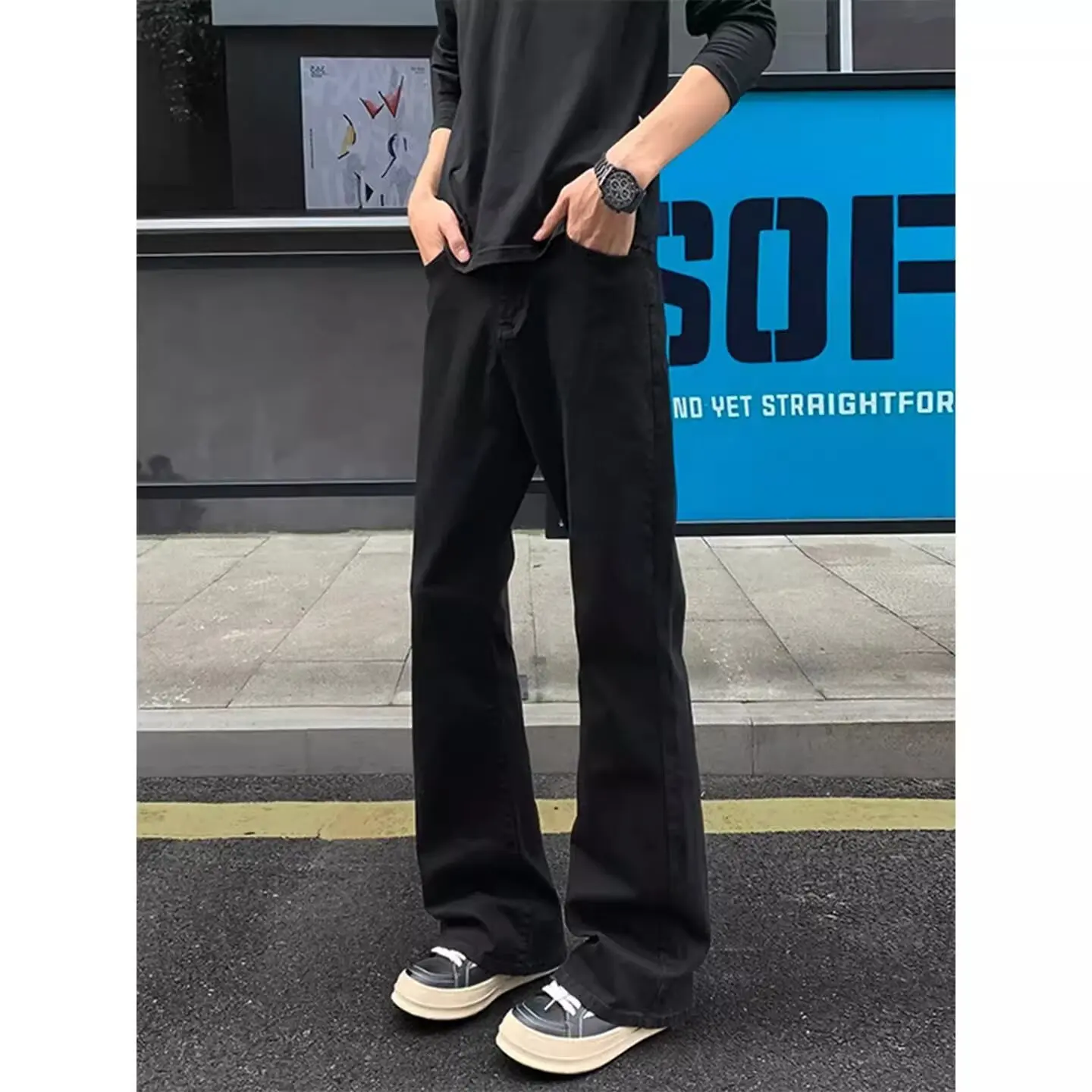 Bla Slim Fit Jeans Men's Cleanfit Bootcut Long Pants Youth Faionable Straight Leg Cotton Polyester Blend Wear Resistant
Bla Slim Fit Jeans Men's Cleanfit Bootcut Long Pants Youth Faionable Straight Leg Cotton Polyester Blend Wear Resistant