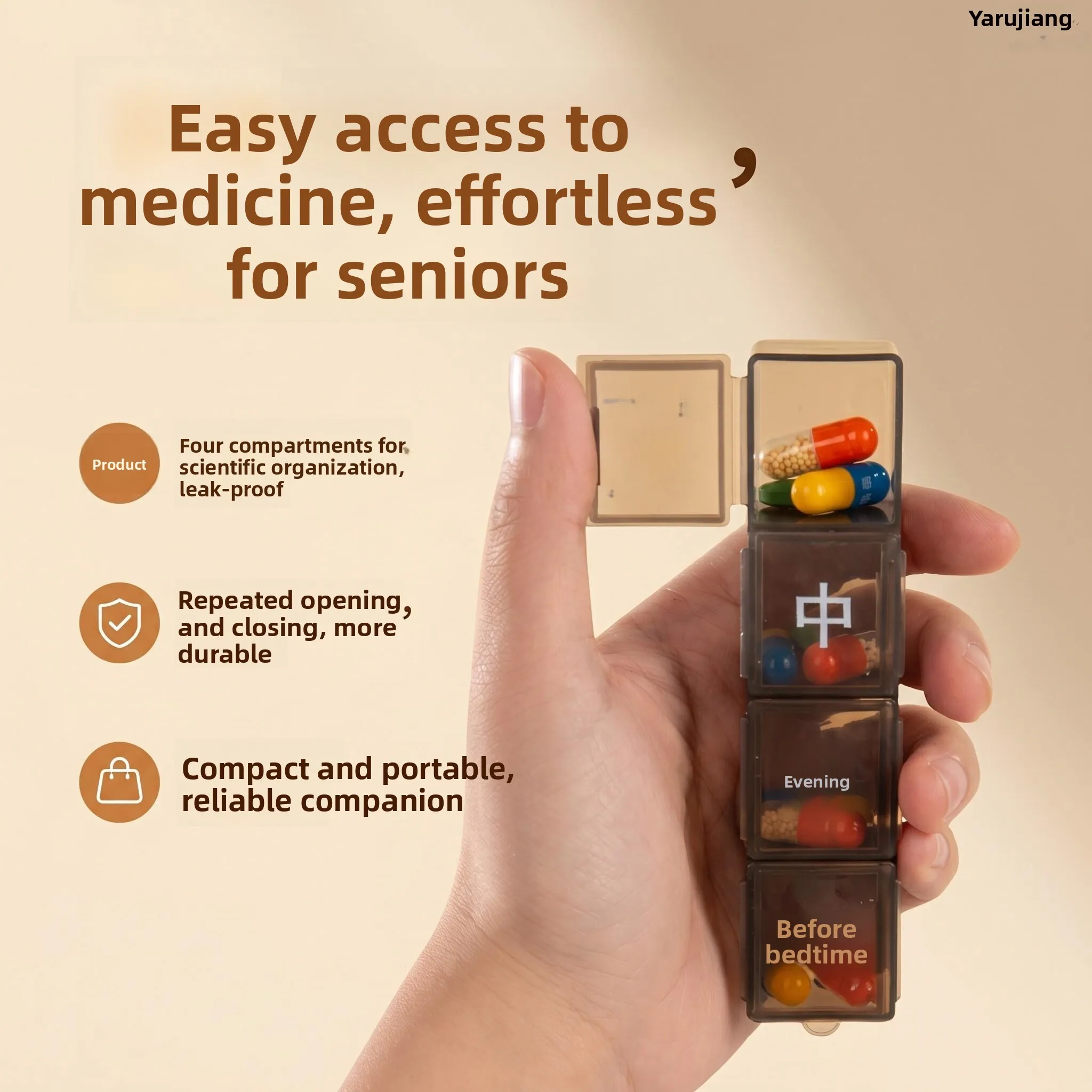 Portable Food Grade Medicine Box for Elderly Seven Days Dosage Organizer Memory Aid Small Compact Pill Container
Portable Food Grade Medicine Box for Elderly Seven Days Dosage Organizer Memory Aid Small Compact Pill Container