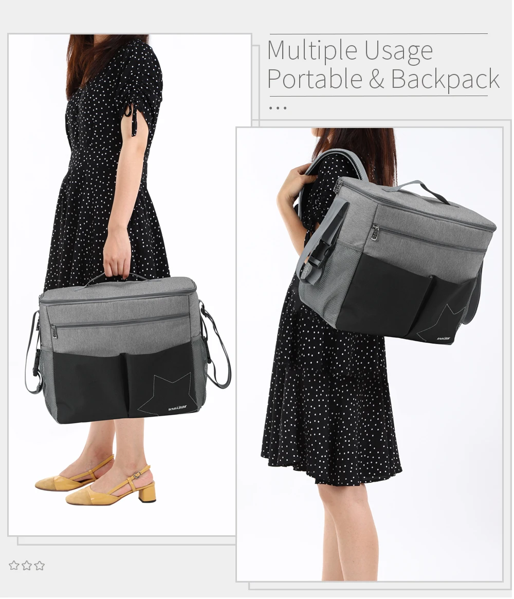 INSULAR Waterproof Mummy Diaper Backpack, Large Capacity Nappy Double Shoulder Bag, Stroller Hanging Pouch for Travel
INSULAR Waterproof Mummy Diaper Backpack, Large Capacity Nappy Double Shoulder Bag, Stroller Hanging Pouch for Travel