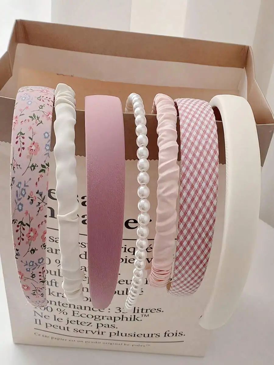 7pcs Womens Minimalist Floral Sponge Pearl Headband Set
7pcs Womens Minimalist Floral Sponge Pearl Headband Set