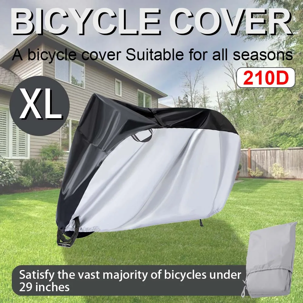 Motorcycle Cover 200*70*110CM Electric Bicycle Cover Silver&black 210D Silver-Coated Cloth Outdoor Rainproof Sunproof Dustproof
Motorcycle Cover 200*70*110CM Electric Bicycle Cover Silver&black 210D Silver-Coated Cloth Outdoor Rainproof Sunproof Dustproof