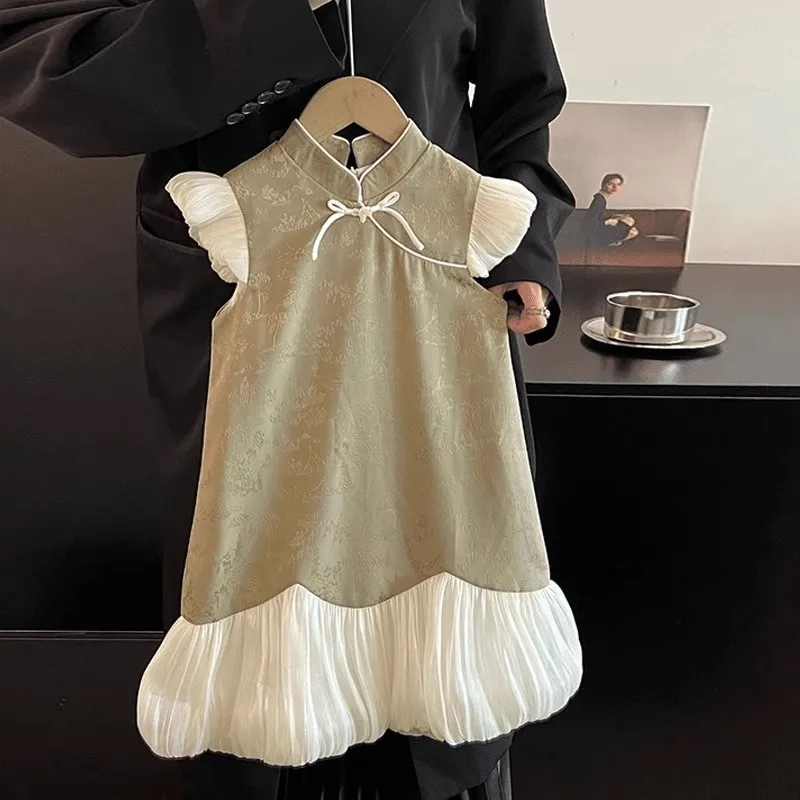 2024 Childrens Dress Girl Baby Flying Sleeves Chinese dress Girl superior quality Summer Girls Host Dress Birthday gift clothing
2024 Childrens Dress Girl Baby Flying Sleeves Chinese dress Girl superior quality Summer Girls Host Dress Birthday gift clothing