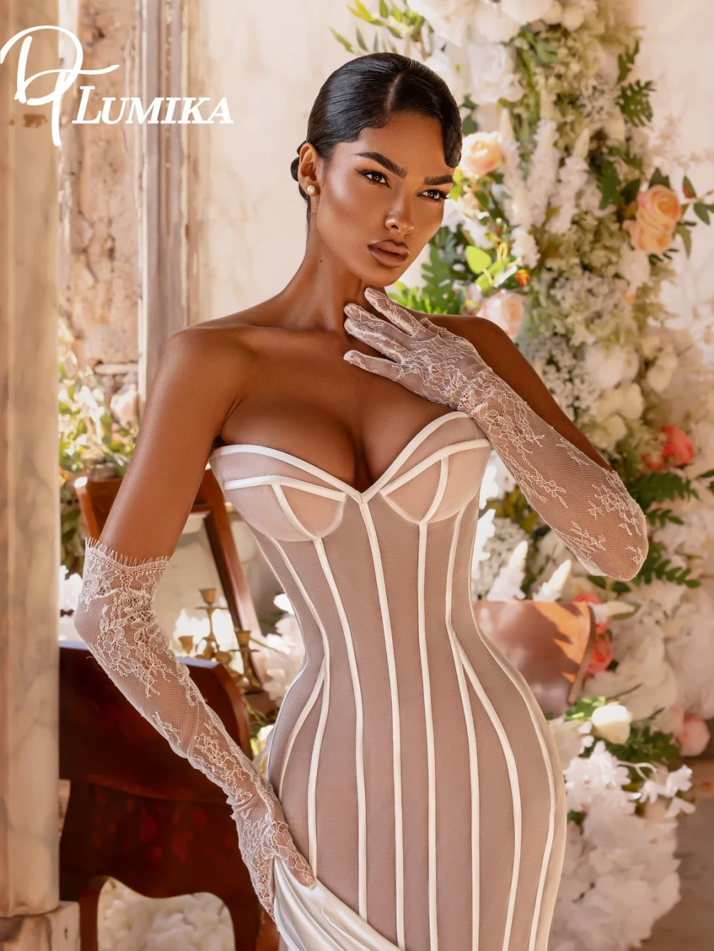 Opulent Satin Striped Sweetheart Wedding Dress 2026 Mermaid Bridal Gown Lace Glove Floor-Length Bridal Dress robe de mariée
Opulent Satin Striped Sweetheart Wedding Dress 2026 Mermaid Bridal Gown Lace Glove Floor-Length Bridal Dress robe de mariée