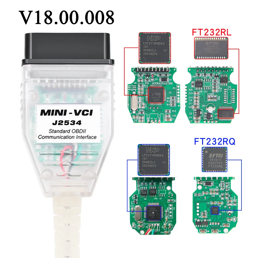 Mini VCI V18.00.008 для Toyota TIS Techstream FTDI FT232RL/RQ Techstream J2534 USB для OBD2 16pin MINI VCI один диагностический кабель
Mini VCI V18.00.008 для Toyota TIS Techstream FTDI FT232RL/RQ Techstream J2534 USB для OBD2 16pin MINI VCI один диагностический кабель