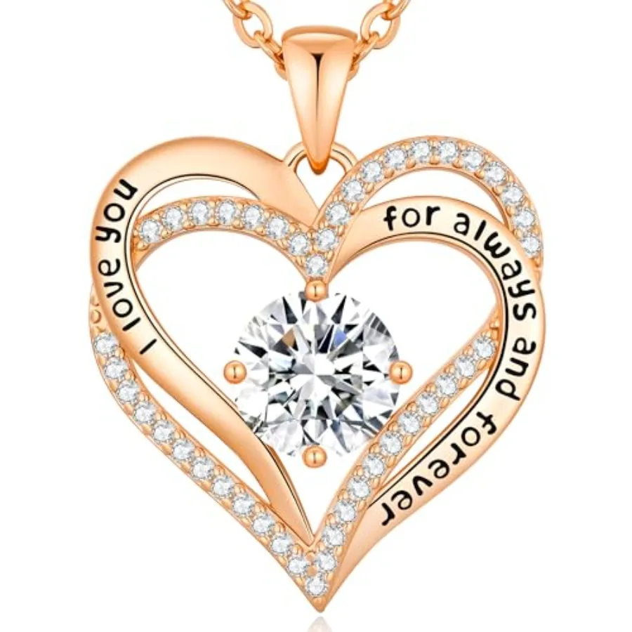 CDE Forever Love Heart Necklaces for Women, Wedding Anniversary, Valentine's Birthday Mothers Christmas Day Gifts for Mom, Moth
CDE Forever Love Heart Necklaces for Women, Wedding Anniversary, Valentine's Birthday Mothers Christmas Day Gifts for Mom, Moth
