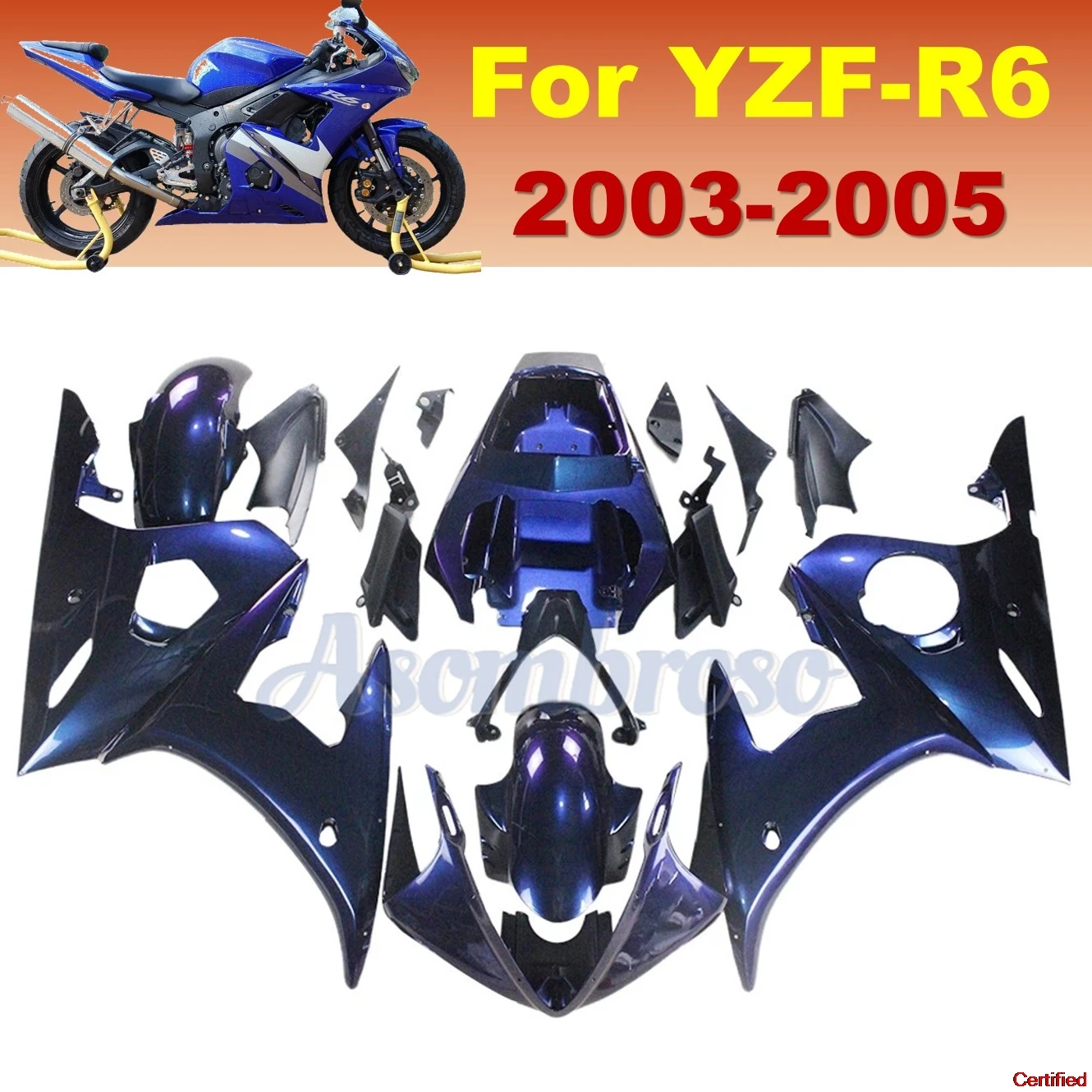 ABS Fairing Kit For Yamaha YZF R6 2003 2004 2005 R6S 2006-2009 Chameleon Purple Blue Motorcycle Bodywork Set
ABS Fairing Kit For Yamaha YZF R6 2003 2004 2005 R6S 2006-2009 Chameleon Purple Blue Motorcycle Bodywork Set