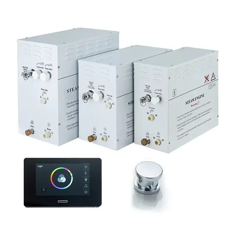 Stepon Manufacturer Support ODM OEM Sauna Steam Bath Generator With Control Panel WiFi APP Control 4.5-18KW Steam Bath
Stepon Manufacturer Support ODM OEM Sauna Steam Bath Generator With Control Panel WiFi APP Control 4.5-18KW Steam Bath