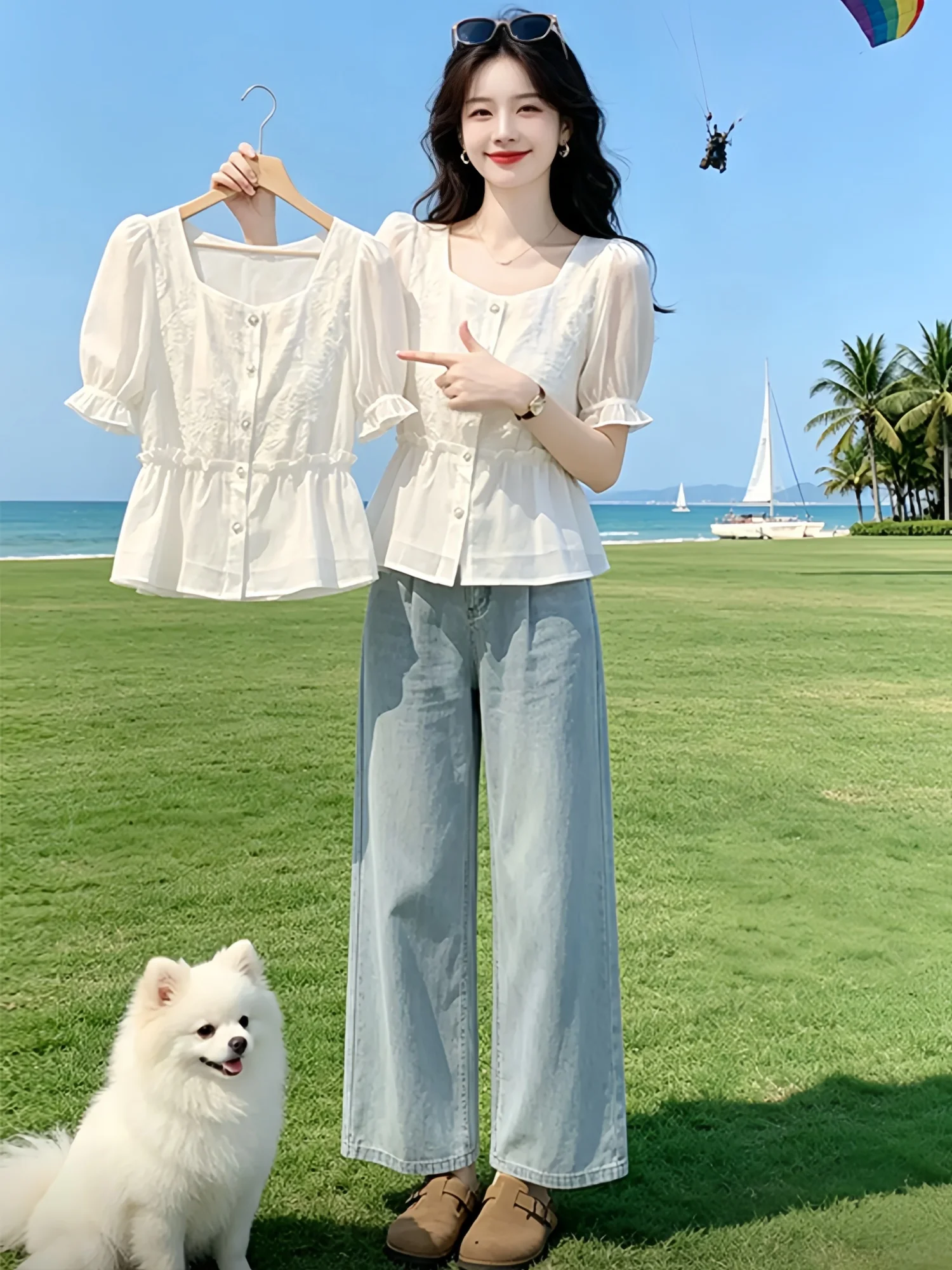 Chic Summer Short Sleeve Shirt Women's Gentle Atmosphere Sweet Style Casual Fashion Breathable Skin-friendly Pure Color Top
Chic Summer Short Sleeve Shirt Women's Gentle Atmosphere Sweet Style Casual Fashion Breathable Skin-friendly Pure Color Top