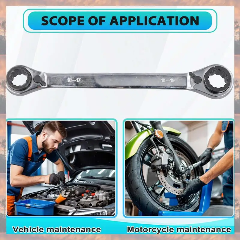 2025 Trend Ratchet Wrench Double End Ratchet Wrench Four-Purpose Ratchet Wrench Auto Repair Multi-Purpose Wrench 16*17-18*19Mm
2025 Trend Ratchet Wrench Double End Ratchet Wrench Four-Purpose Ratchet Wrench Auto Repair Multi-Purpose Wrench 16*17-18*19Mm