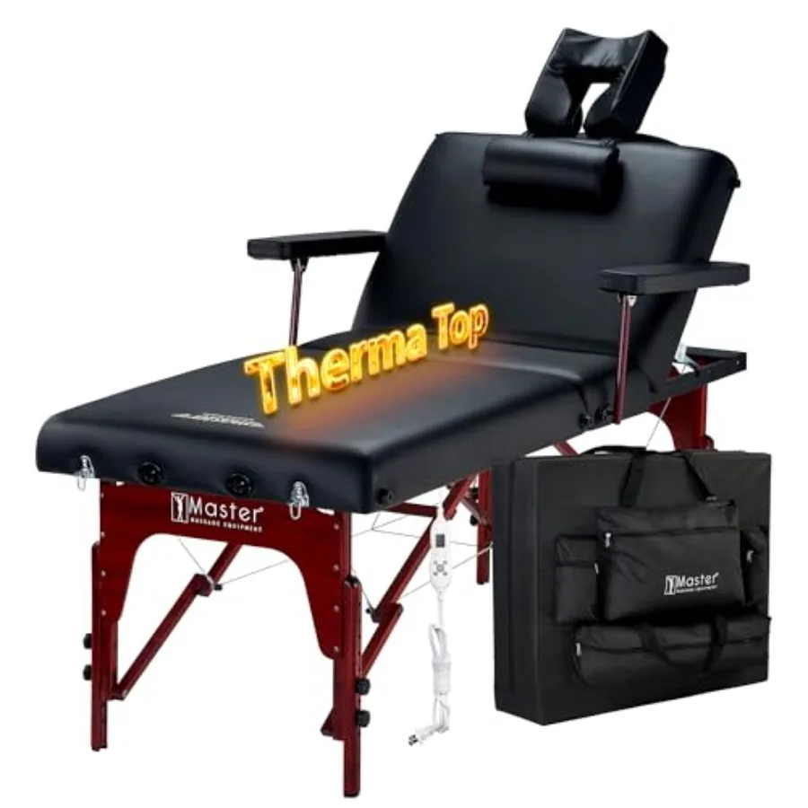 Portable Heated Folding Massage Table Bed for Facial Tattoo Salon Spa Black with Memory Foam 31 Montclair Therma Top
Portable Heated Folding Massage Table Bed for Facial Tattoo Salon Spa Black with Memory Foam 31 Montclair Therma Top