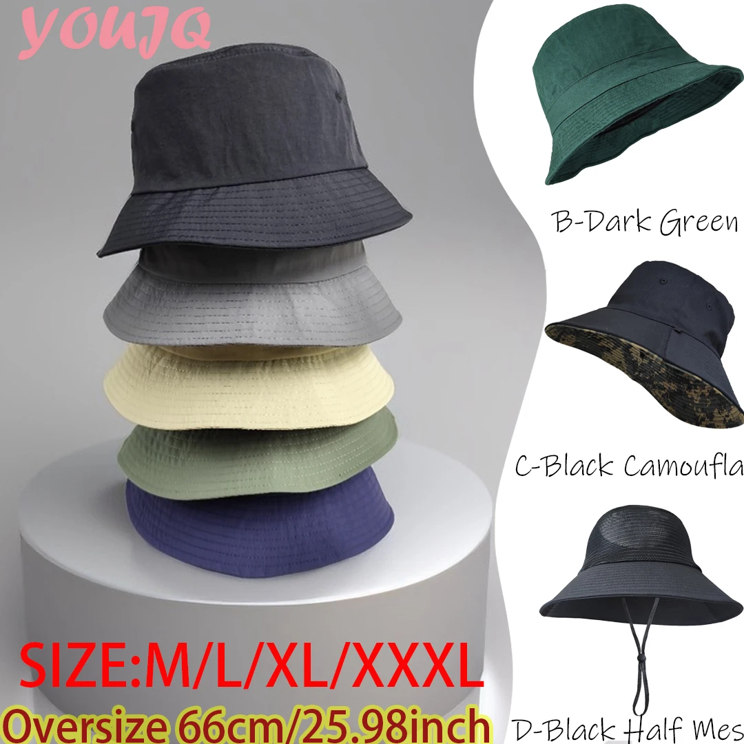 Men Enlarged Deepening Big Head XXXL 66cm Bucket Hats Women Double-sided Mesh Fisherman Cap Summer Large Size Hip Hop Sun Hat
Men Enlarged Deepening Big Head XXXL 66cm Bucket Hats Women Double-sided Mesh Fisherman Cap Summer Large Size Hip Hop Sun Hat