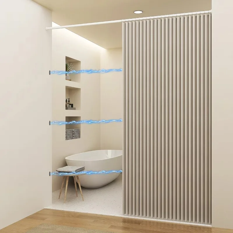 【Fashionable】 Splash-proof Water Oil-proof Bathroom Kitchen Curtain With Magnetic Attraction Accordion Partition Door Closet Wi
【Fashionable】 Splash-proof Water Oil-proof Bathroom Kitchen Curtain With Magnetic Attraction Accordion Partition Door Closet Wi
