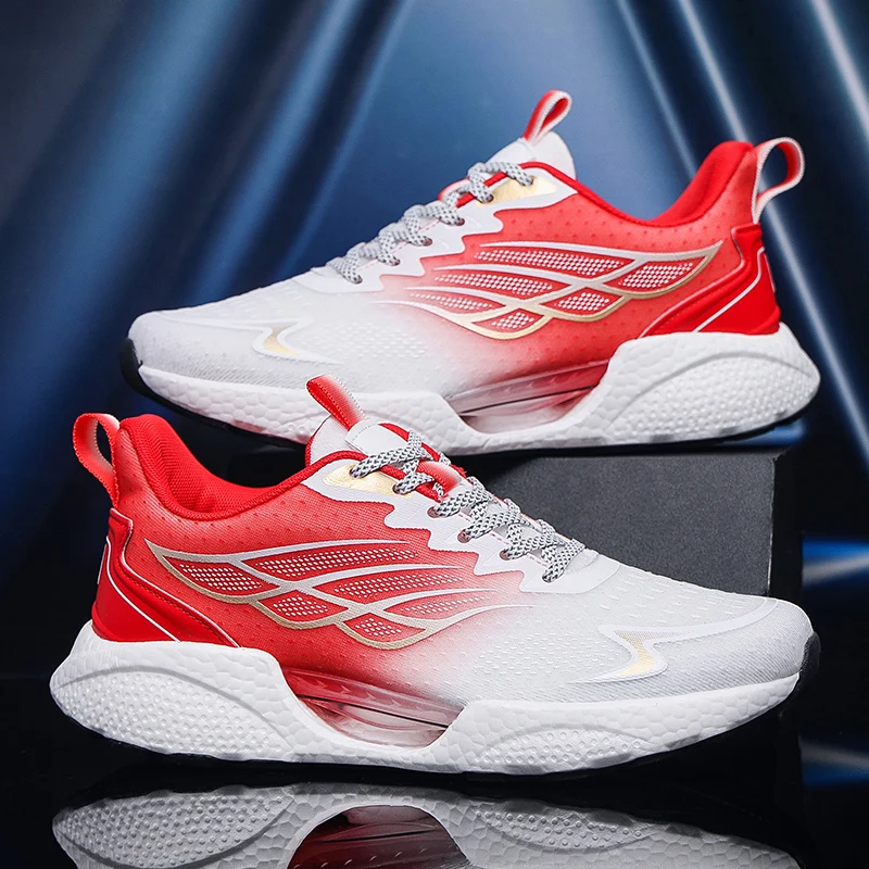 Sports and leisure shoes, men's shoes, marathon oversized air cushioned shoes, fly woven all season rubber, wear-resistant, anti
Sports and leisure shoes, men's shoes, marathon oversized air cushioned shoes, fly woven all season rubber, wear-resistant, anti