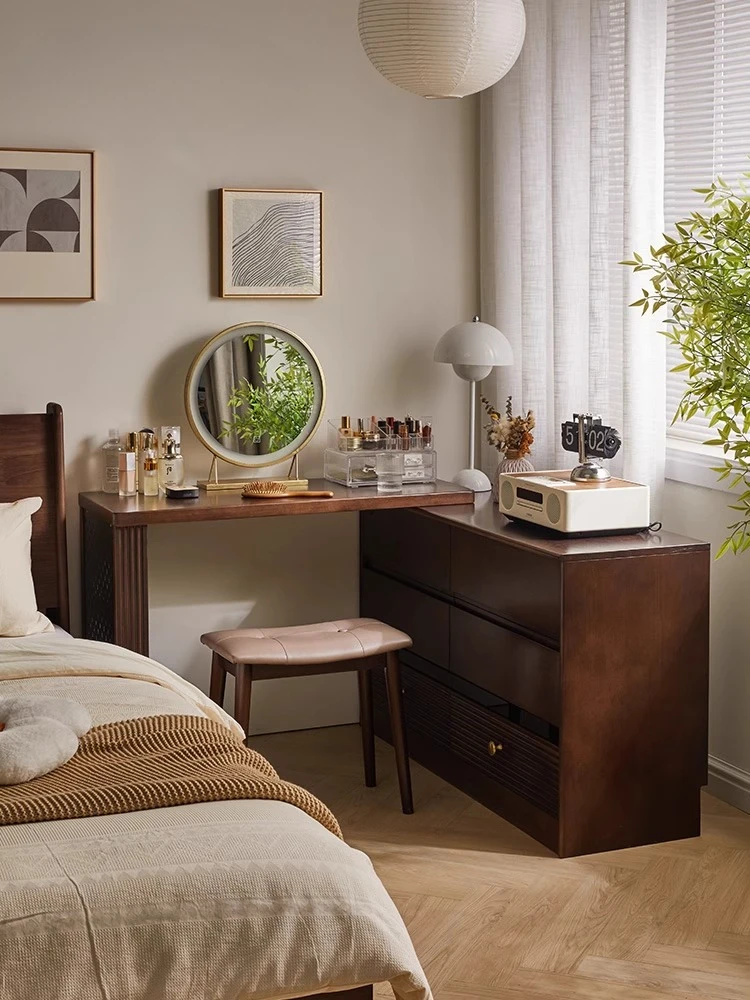 Nordic solid wood chest dresser integrated makeupretractable corner dressing bedroom bedside
Nordic solid wood chest dresser integrated makeupretractable corner dressing bedroom bedside