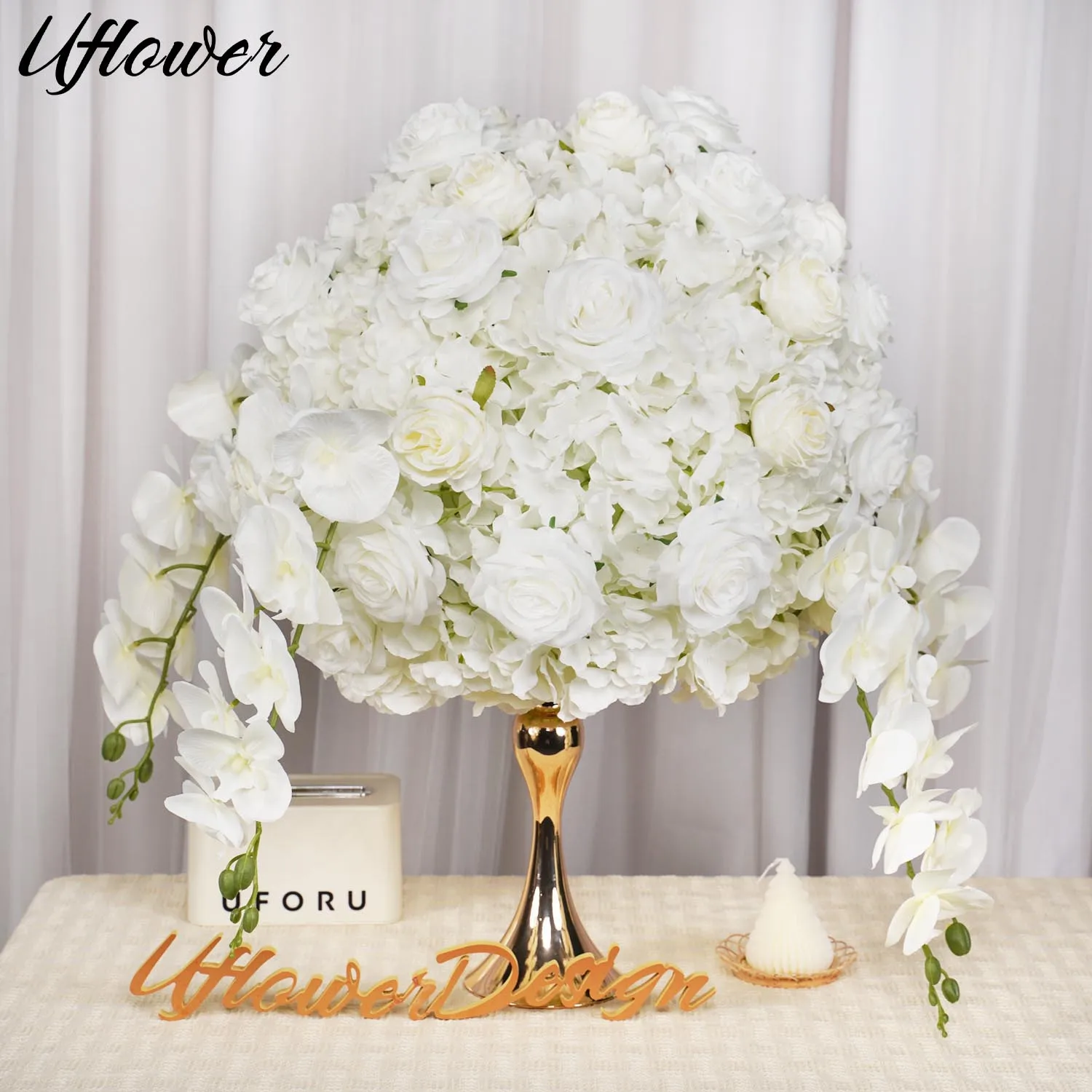 Uflower White Rose Large Flower Ball Centerpieces Decor Wedding Party Table Accessories Stage Road Lead Floral Arrangements
Uflower White Rose Large Flower Ball Centerpieces Decor Wedding Party Table Accessories Stage Road Lead Floral Arrangements