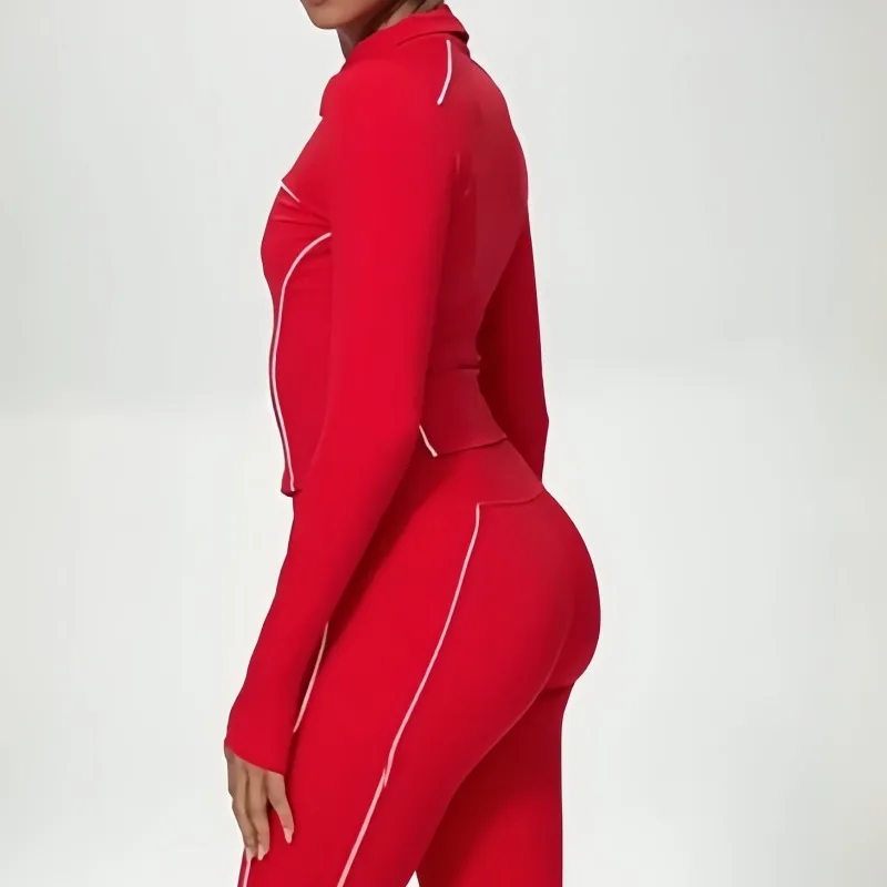 Women's Contrasting Yoga Clothes Windproof Slim Fit High Elasticity Breathable Zipper Fitness Jacket Outdoor Running Sportswear
Women's Contrasting Yoga Clothes Windproof Slim Fit High Elasticity Breathable Zipper Fitness Jacket Outdoor Running Sportswear