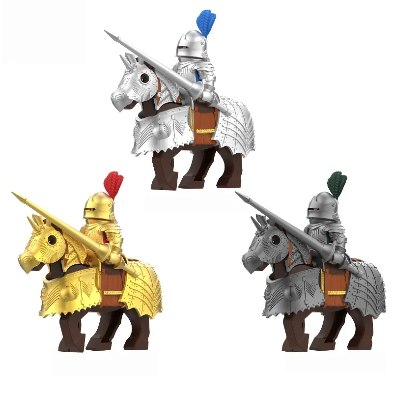 11pcs Medieval Gothic Knight figures Gold Armor Coded Crest Spears Detailed Design + Interchangeable Spears Building Block
11pcs Medieval Gothic Knight figures Gold Armor Coded Crest Spears Detailed Design + Interchangeable Spears Building Block