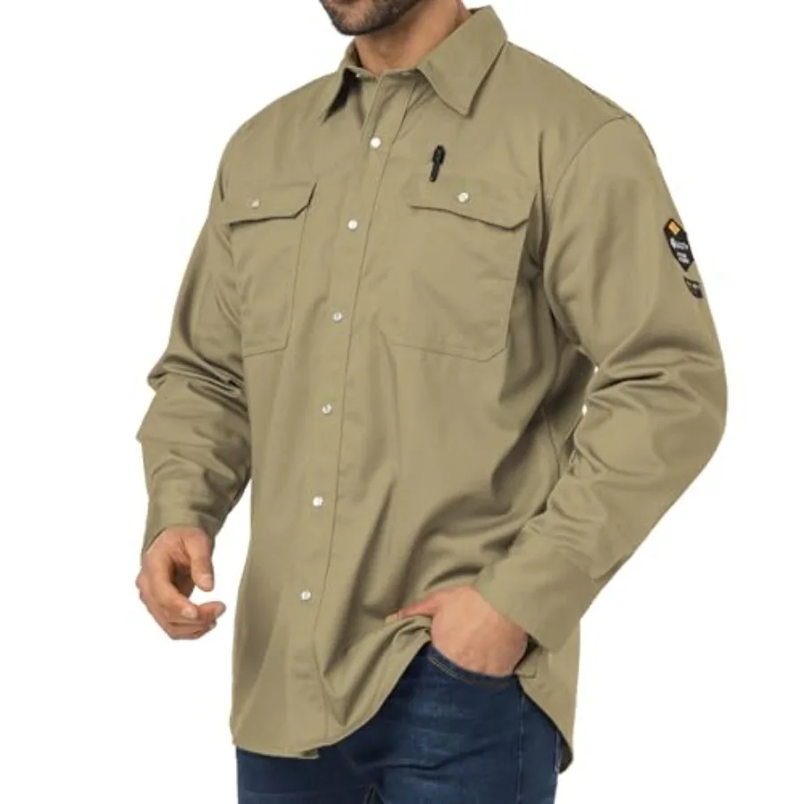 JKSafety 7oz FR Shirts for Men Women ARC 2 Fire Resistant Welding Shirts FRC Long Sleeve Safety Workwear
JKSafety 7oz FR Shirts for Men Women ARC 2 Fire Resistant Welding Shirts FRC Long Sleeve Safety Workwear