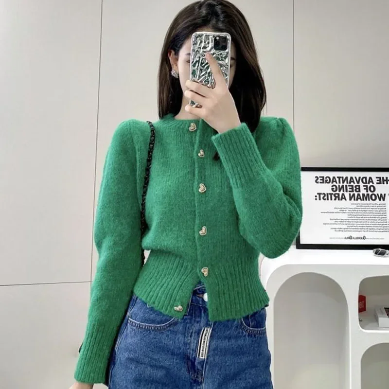 Biyaby Sweet Heart Buttons Sweater Coat Women Autumn Winter Gentle Style Solid Knitted Cardigans Woman Korean Loose Short Jacket
Biyaby Sweet Heart Buttons Sweater Coat Women Autumn Winter Gentle Style Solid Knitted Cardigans Woman Korean Loose Short Jacket