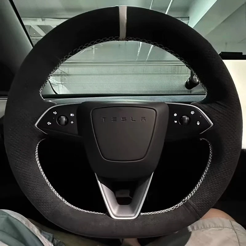 Чехол на руль для Tesla New Model 3 Highland 2024-2025, ручная прострочка, нескользящая замша, белая линия, белая маркировка
Чехол на руль для Tesla New Model 3 Highland 2024-2025, ручная прострочка, нескользящая замша, белая линия, белая маркировка