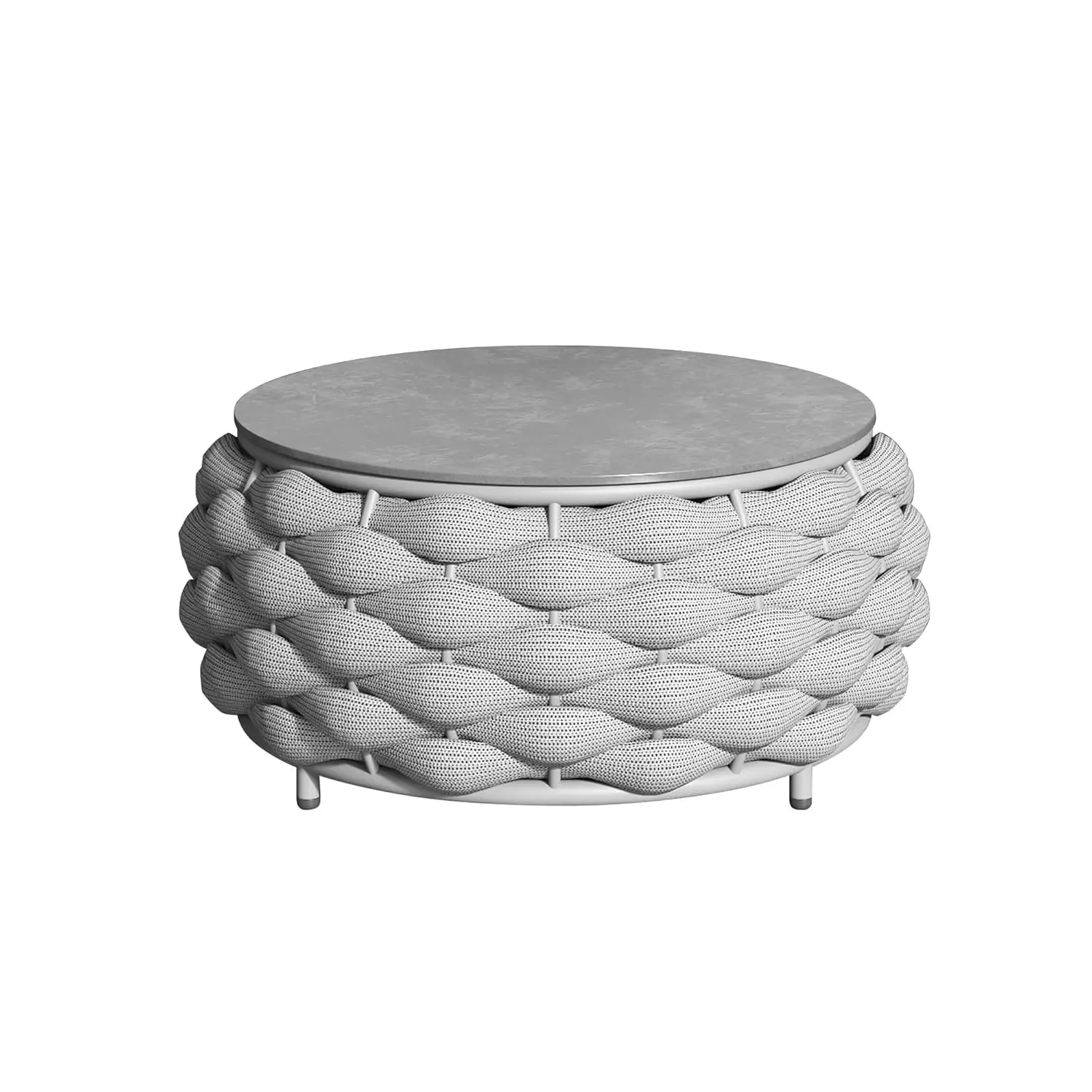Round Coffee Table for Indoor & Outdoor Use, Aluminum Patio Furniture with Handwoven Ropes, Weather-Resistant for, Customized
Round Coffee Table for Indoor & Outdoor Use, Aluminum Patio Furniture with Handwoven Ropes, Weather-Resistant for, Customized