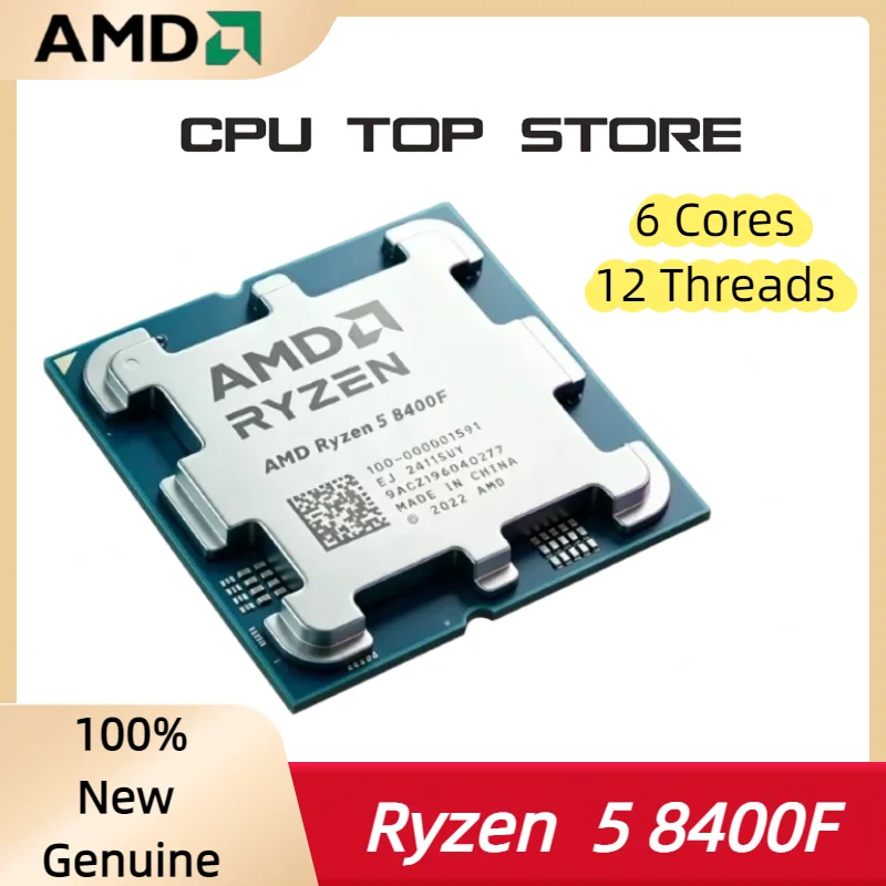 AMD Ryzen 5 8400F New R5 8400F 6 Cores 12 Threads 4.2GHz Desktop computer processor with AM5 Socket CPU
AMD Ryzen 5 8400F New R5 8400F 6 Cores 12 Threads 4.2GHz Desktop computer processor with AM5 Socket CPU